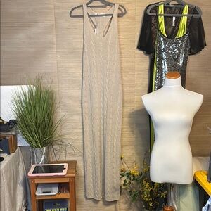 Rumored Taupe Sleeveless Maxi Dress